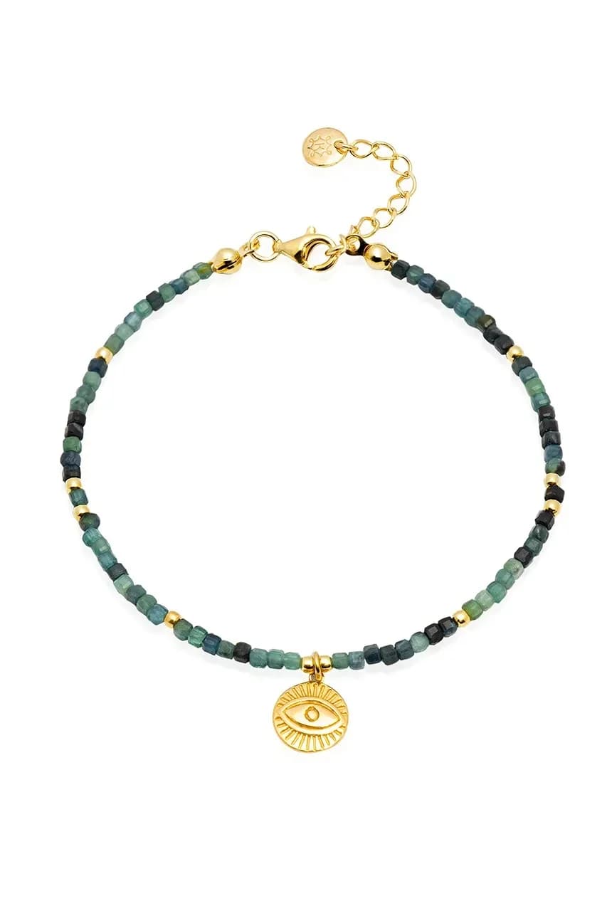 ЛЕТО серебряный позолоченный браслет