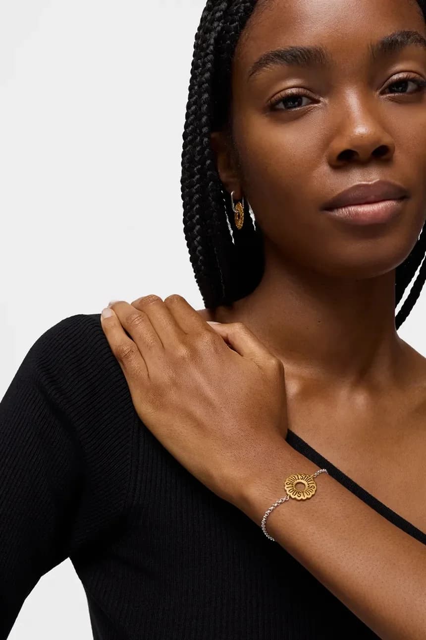 Серебряный браслет Miranda с позолотой - фото 5