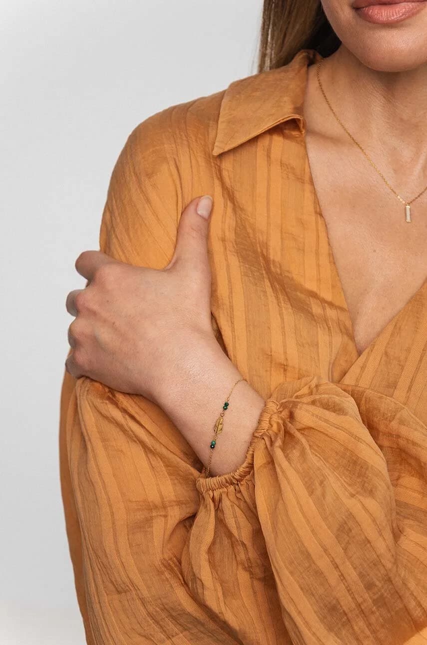 ХИППИ позолоченный серебряный браслет - фото 4