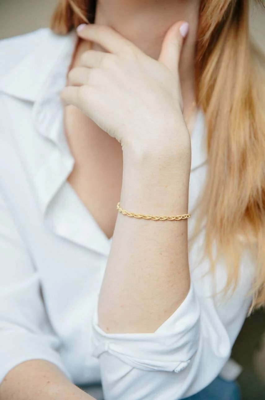 Серебряный браслет ОВАЛ с позолотой - фото 2