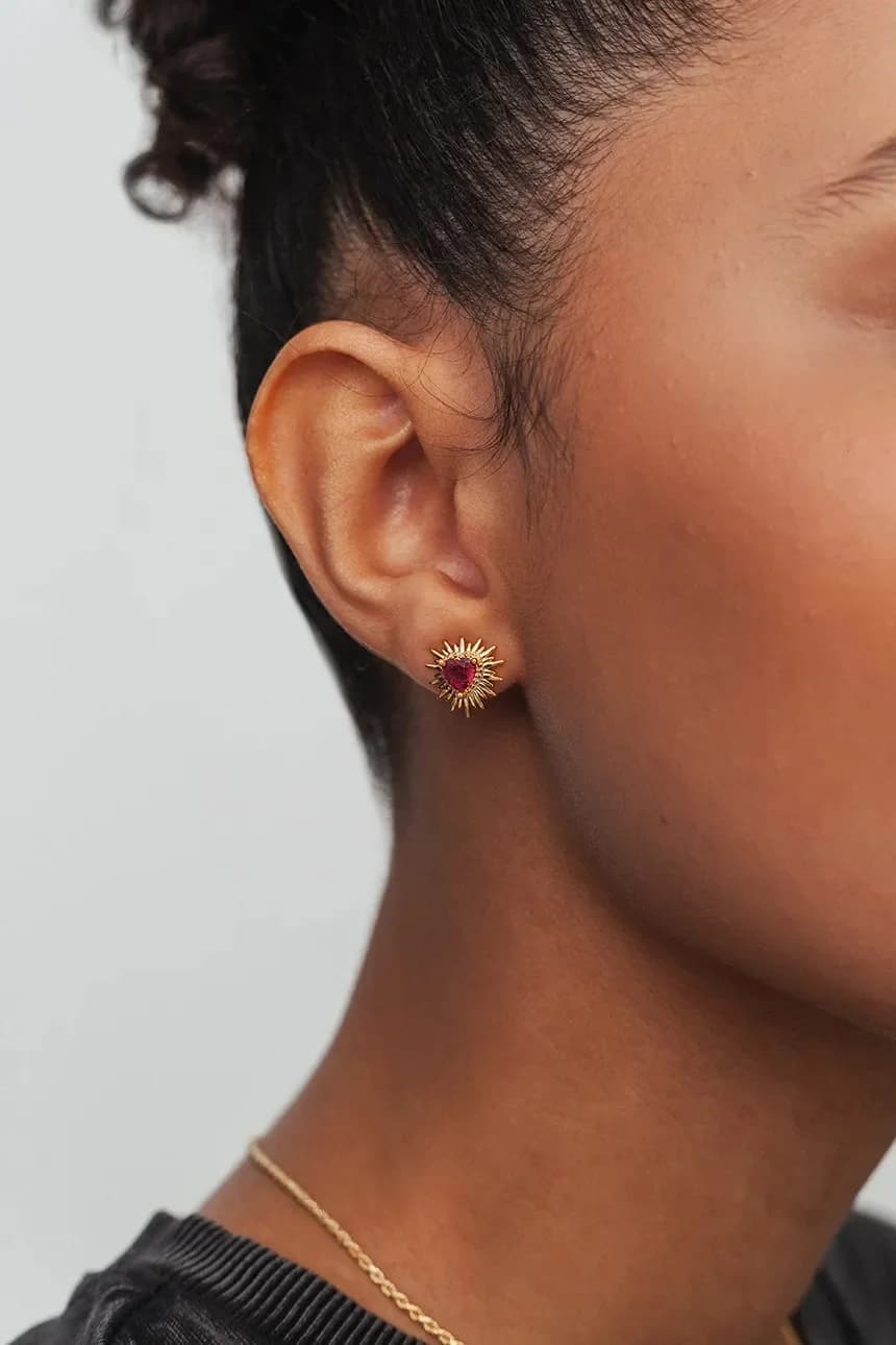 Серьги ROMANTICA из позолоченного серебра - фото 3