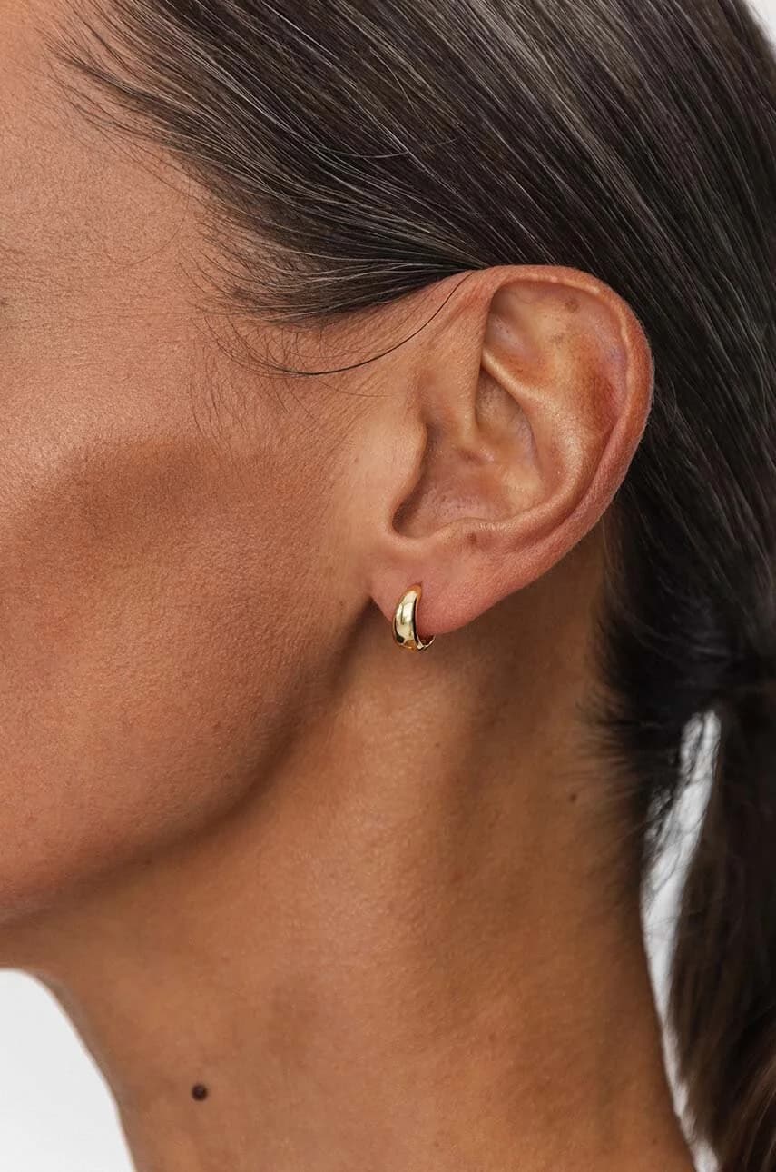 ВИНТАЖНЫЕ серебряные серьги с позолотой - фото 3