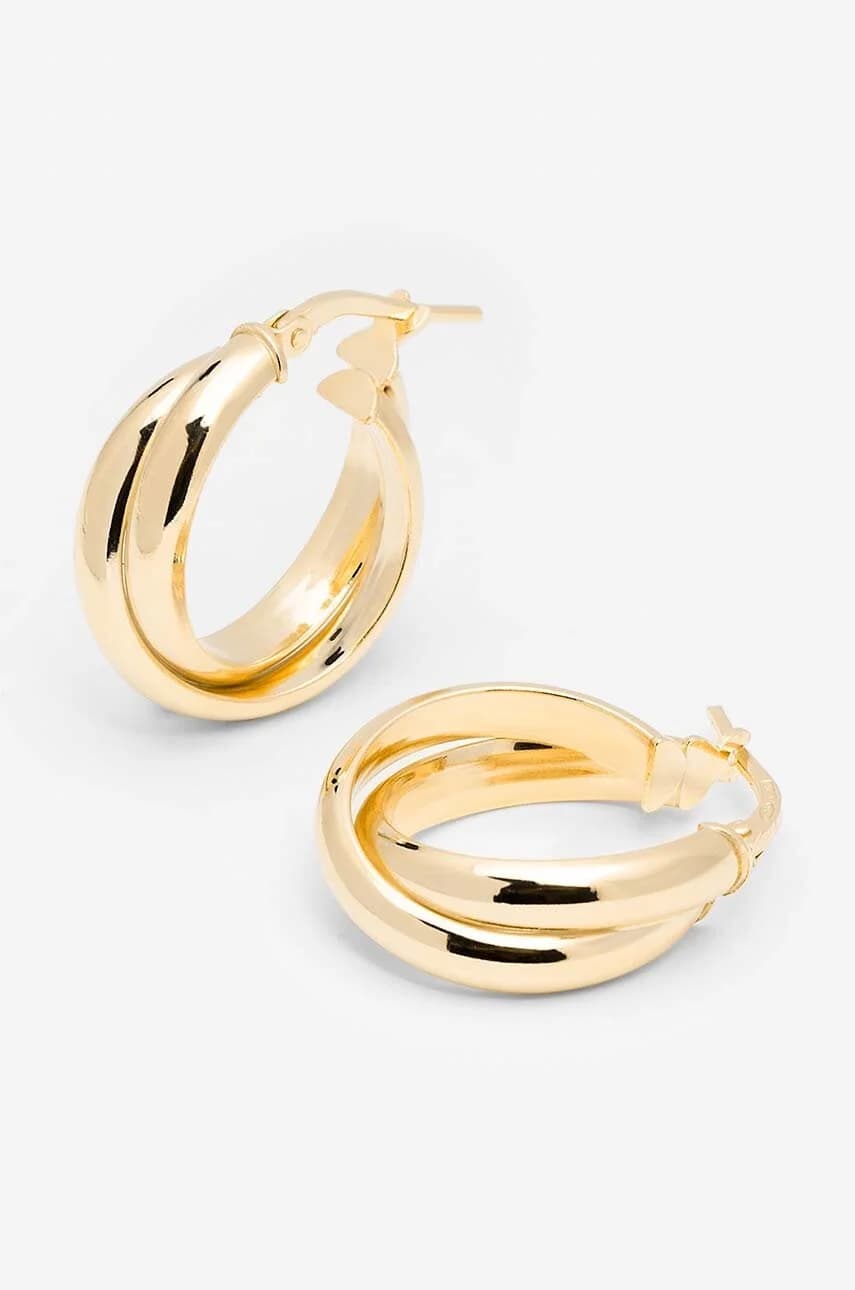 МОДНЫЕ серебряные серьги с позолотой - фото 2