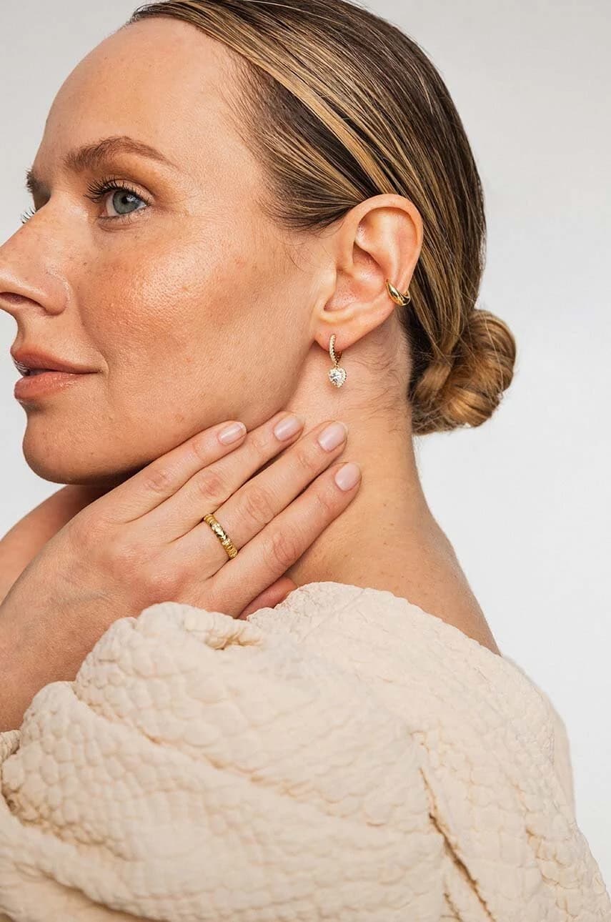 Серьги ROMANTICA из позолоченного серебра - фото 5