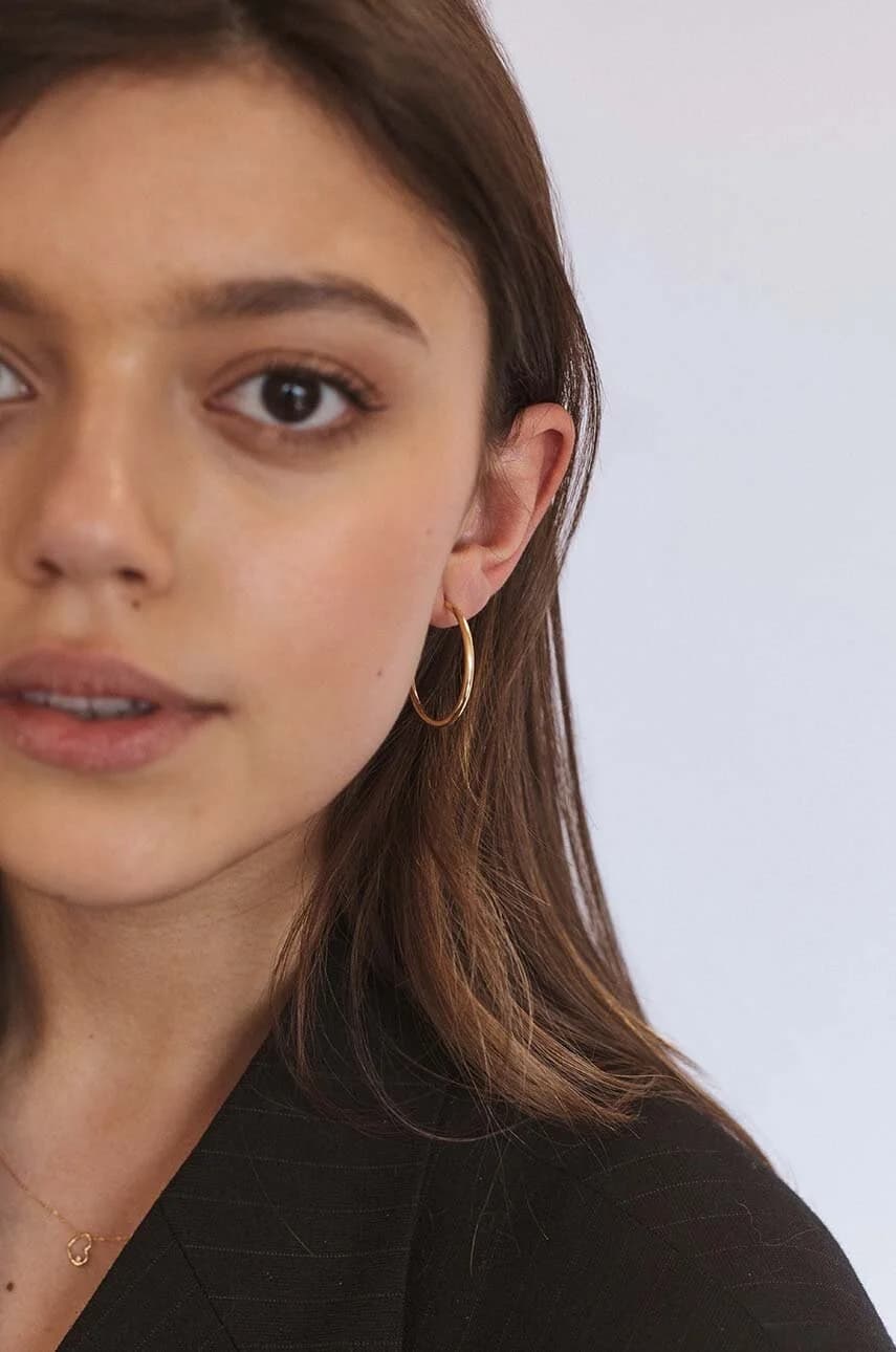 МОДНЫЕ серебряные серьги с позолотой - фото 3