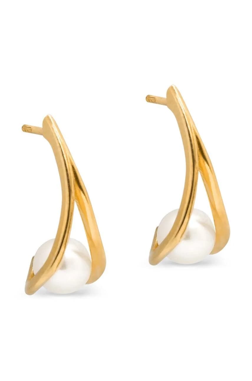 Серебряные серьги ARIEL с позолотой