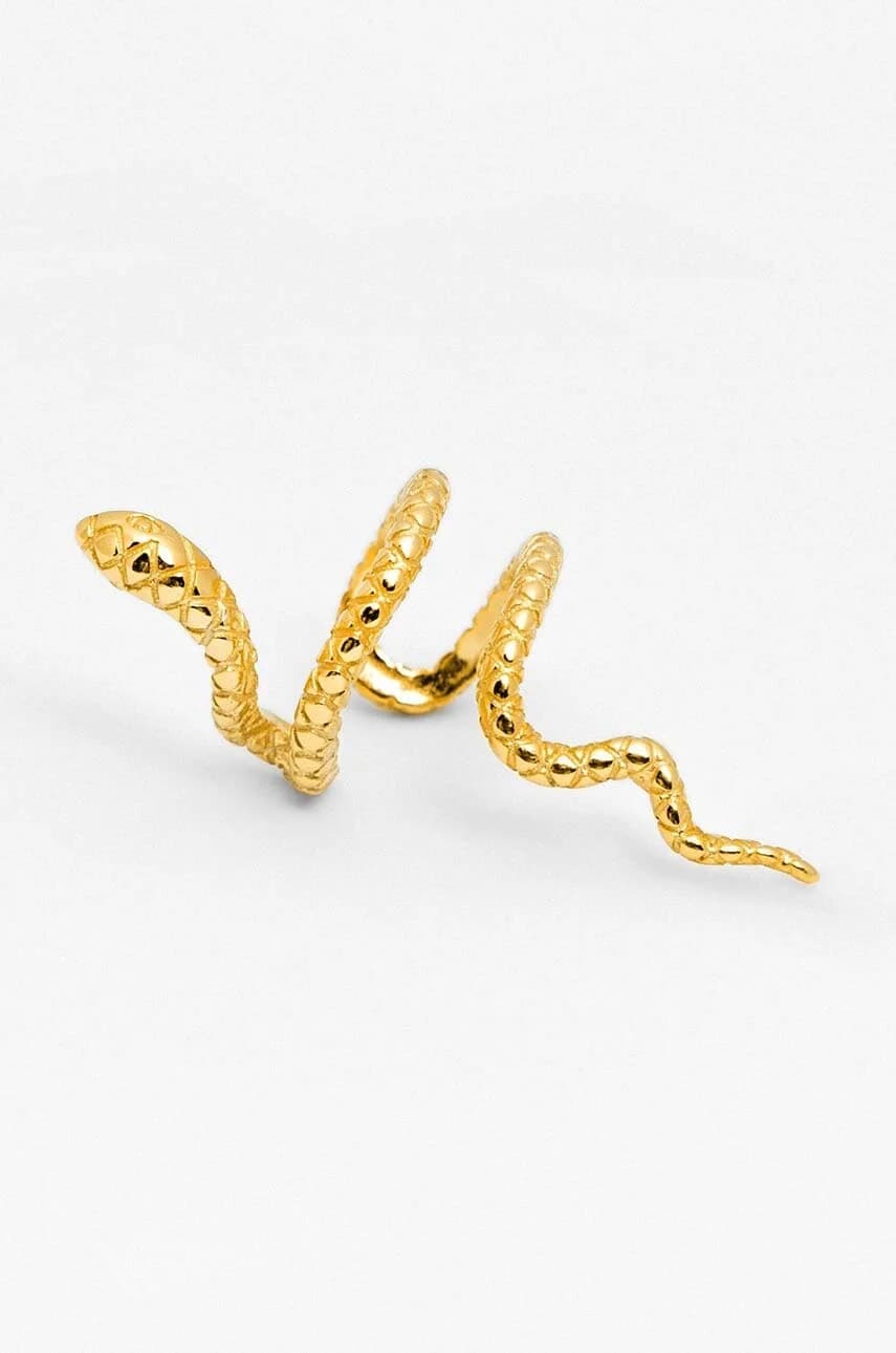 ВИНТАЖНАЯ позолоченная серебряная серьга - фото 2