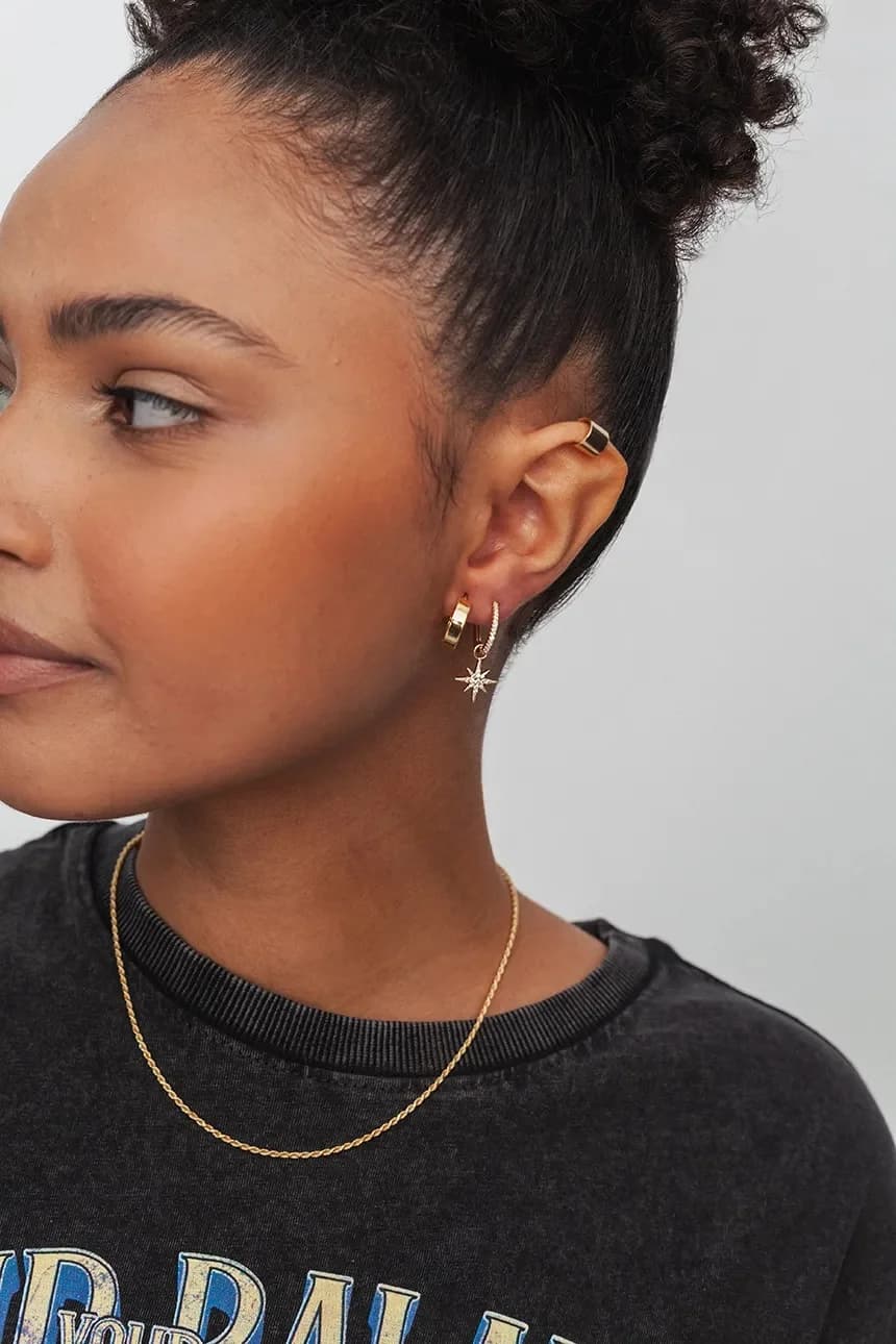 позолоченные серебряные серьги SKY - фото 4