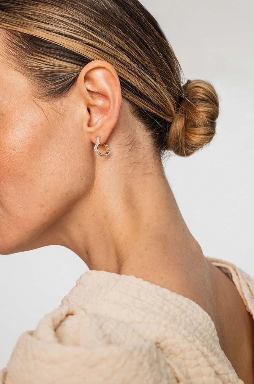 Серьги ROMANTICA из позолоченного серебра - фото 4