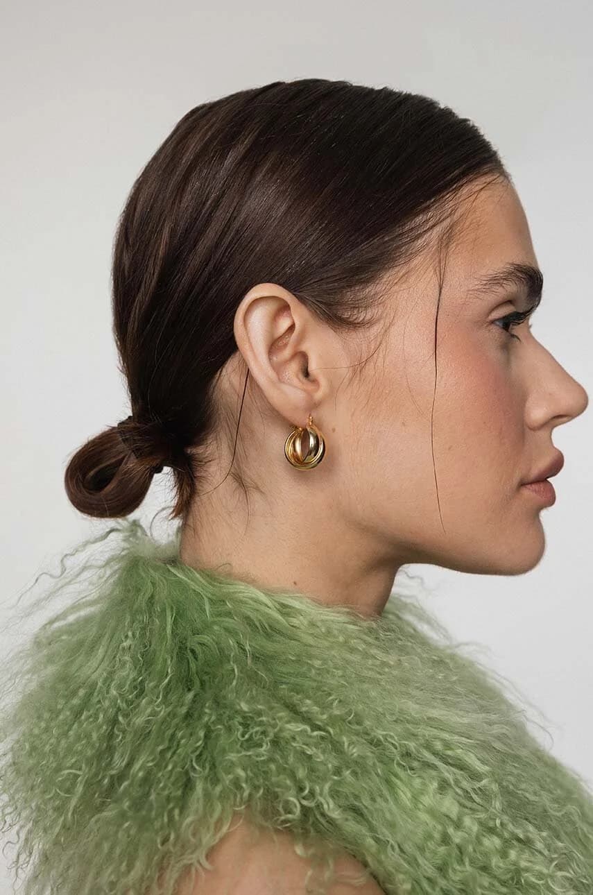 ВИНТАЖНЫЕ серебряные серьги с позолотой - фото 3