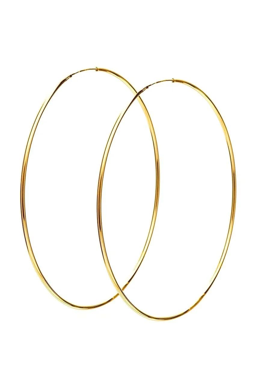 Модные серебряные серьги с позолотой.