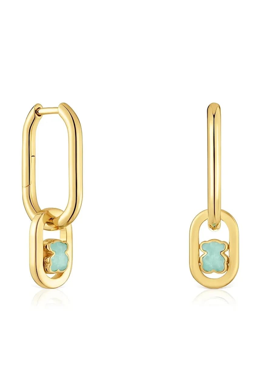 Позолоченные серебряные серьги