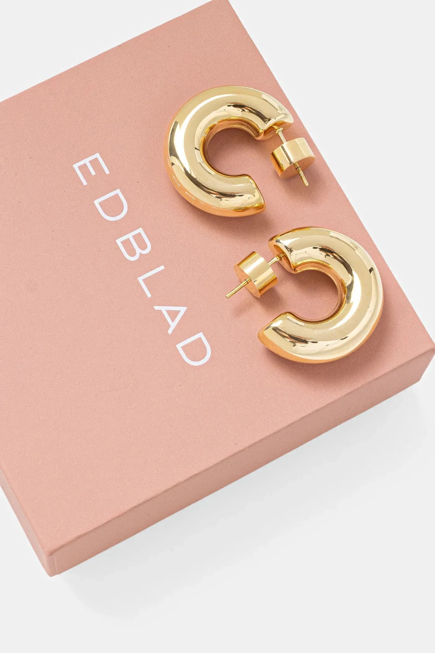 Позолоченные массивные серьги - фото 2