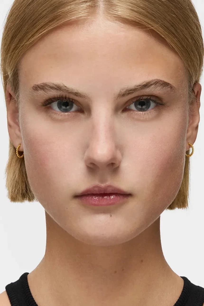 Позолоченные серебряные серьги - фото 4