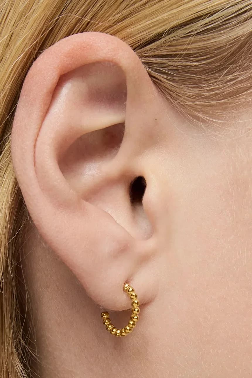 Позолоченные серебряные серьги - фото 6