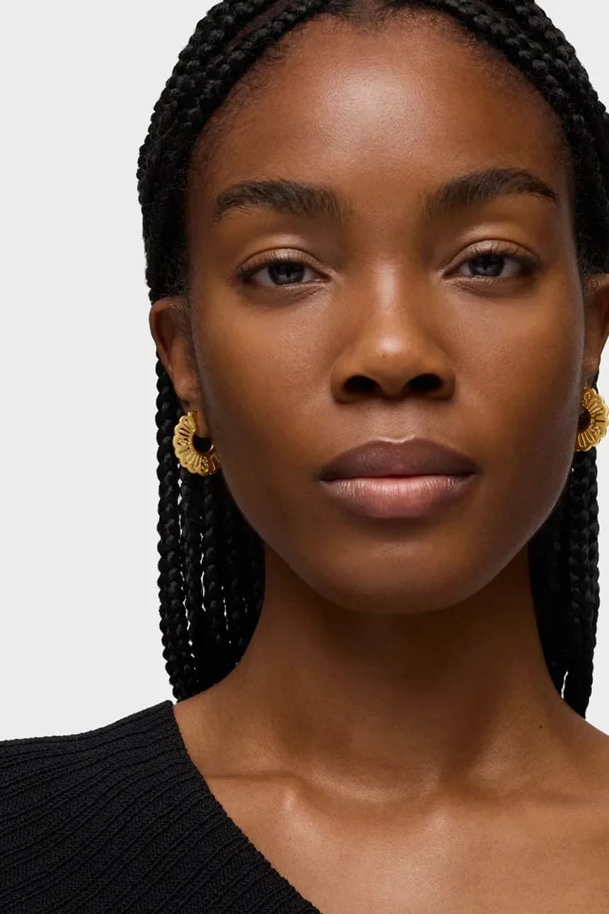 Серебряные серьги Miranda с позолотой - фото 4