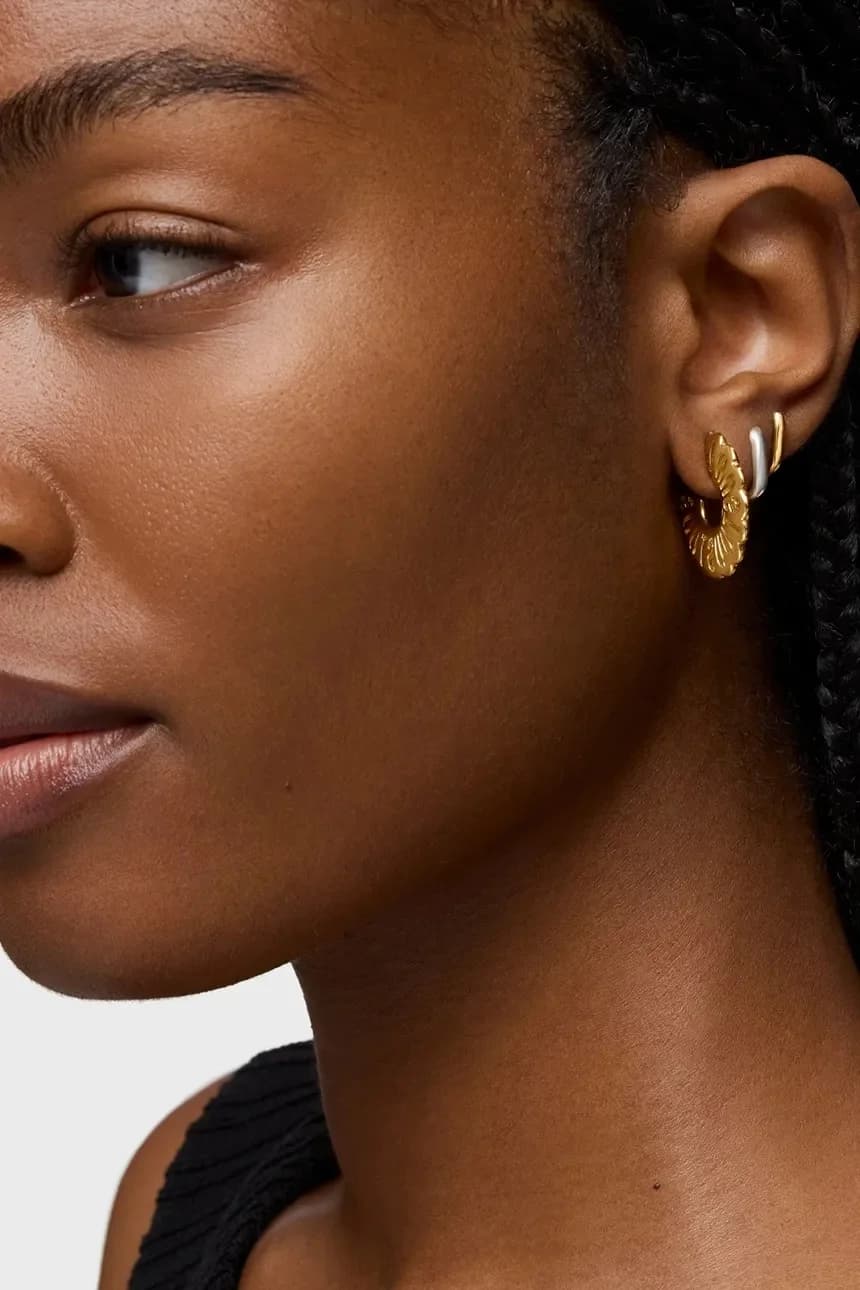 Серебряные серьги Miranda с позолотой - фото 5