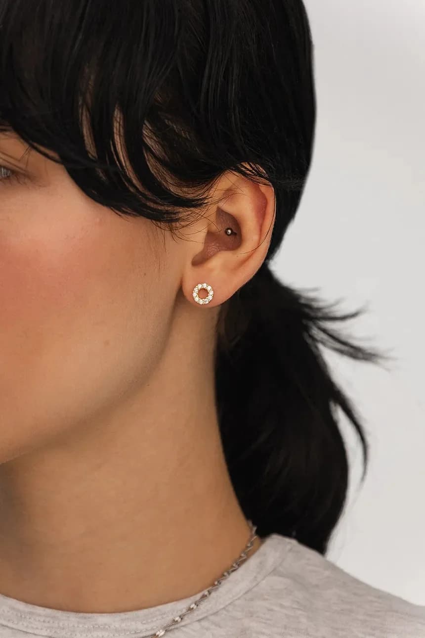 Серебряные серьги GLAMOUR с позолотой - фото 3