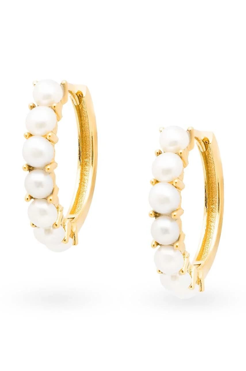 Серебряные серьги ARIEL с позолотой