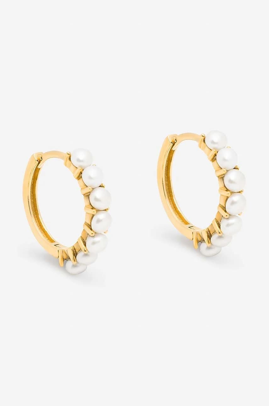 Серебряные серьги ARIEL с позолотой - фото 2