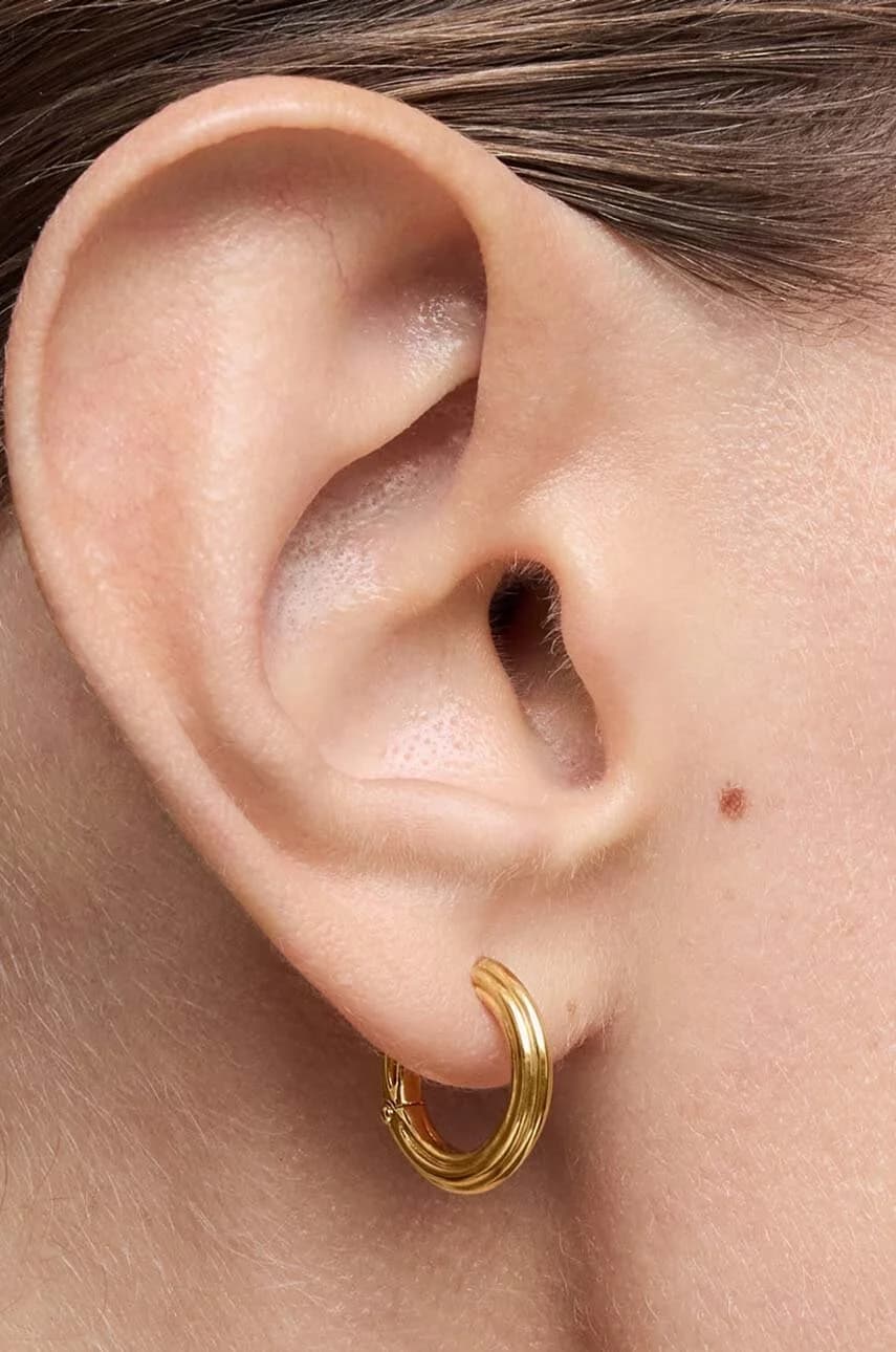 Позолоченные серебряные серьги 1950 г. - фото 6