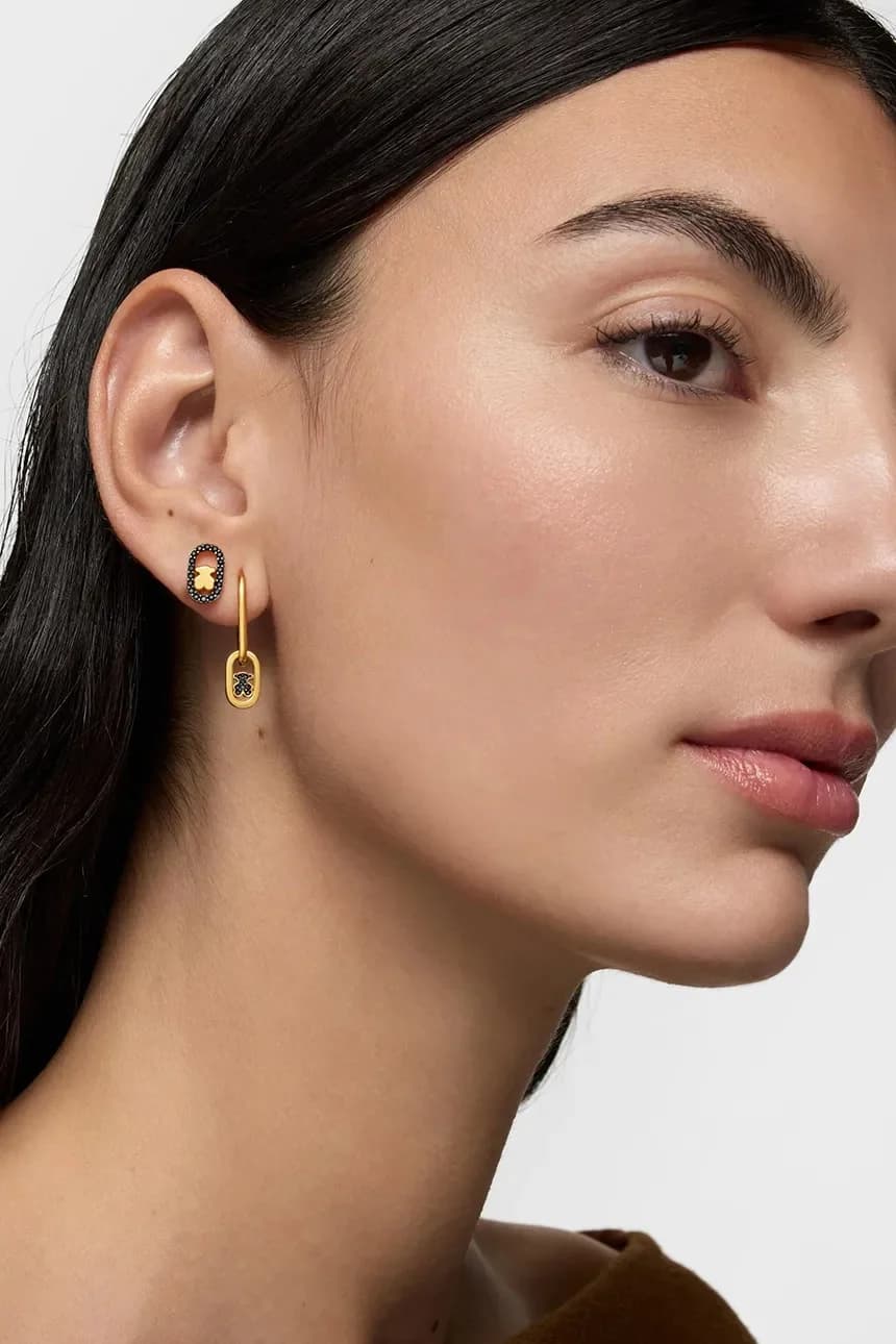 Позолоченные серебряные серьги - фото 5