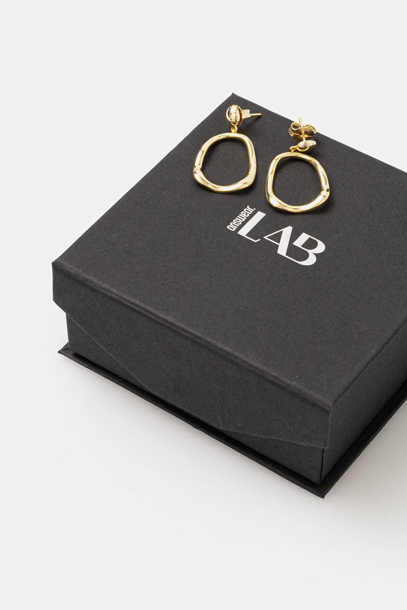 Позолоченные серебряные серьги - фото 4