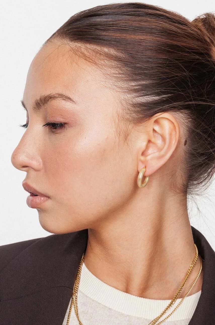 МОДНЫЕ серебряные серьги с позолотой - фото 4