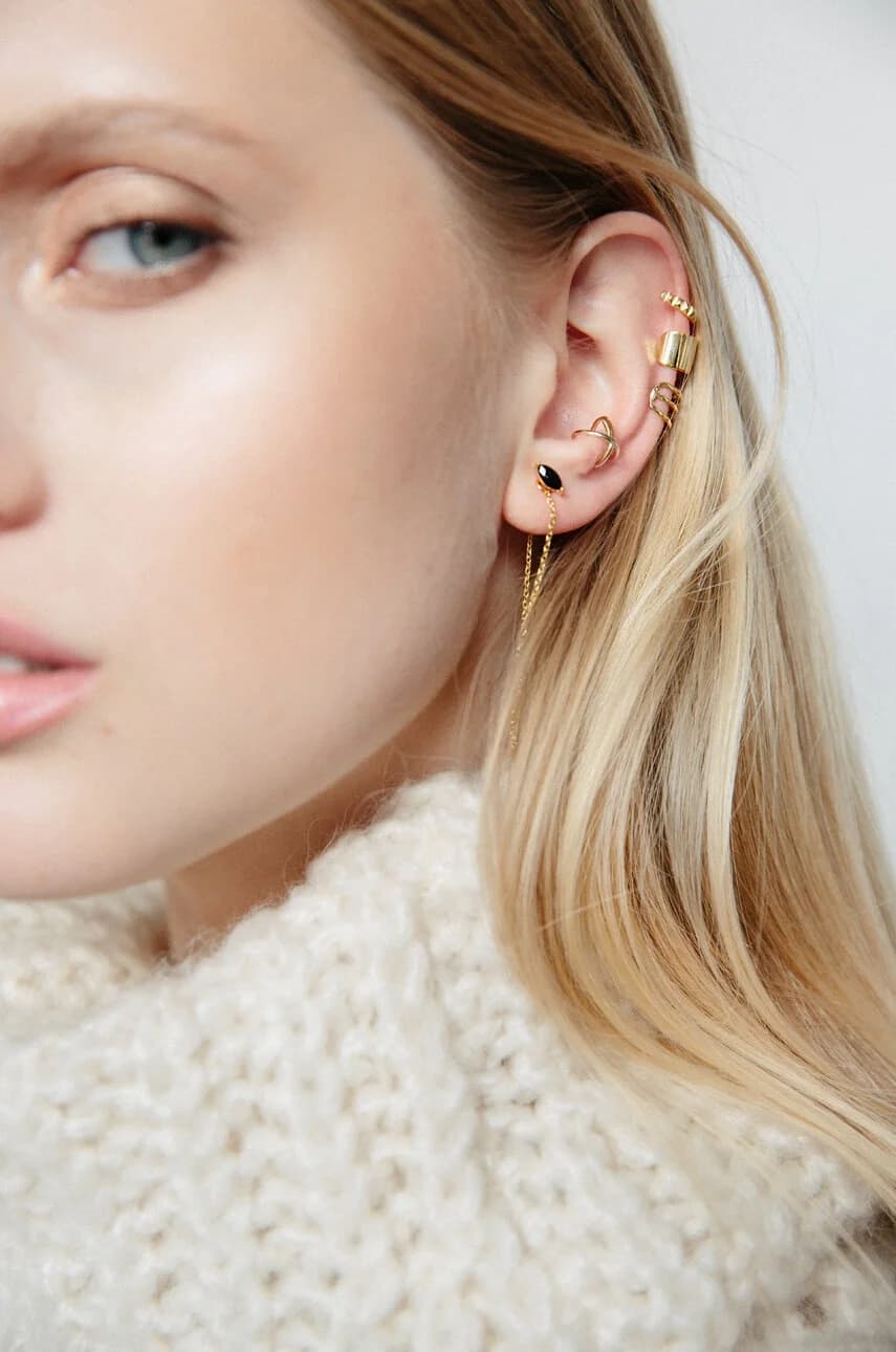 Серебристый позолоченный кафф Rock It - фото 2