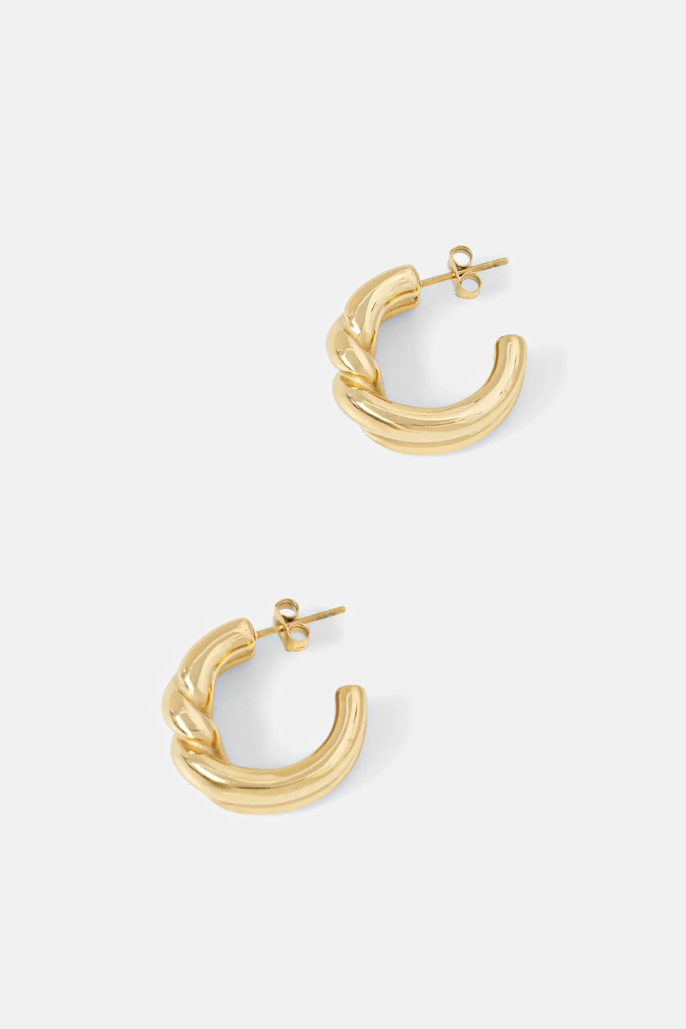 Позолоченные серьги Twist