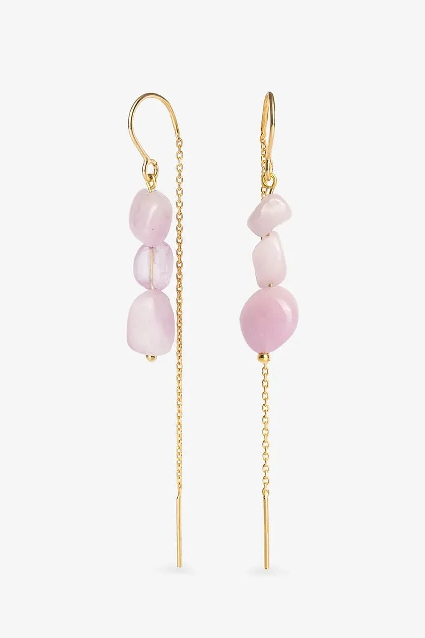 Позолоченные серебряные серьги ЛЕТО - фото 2