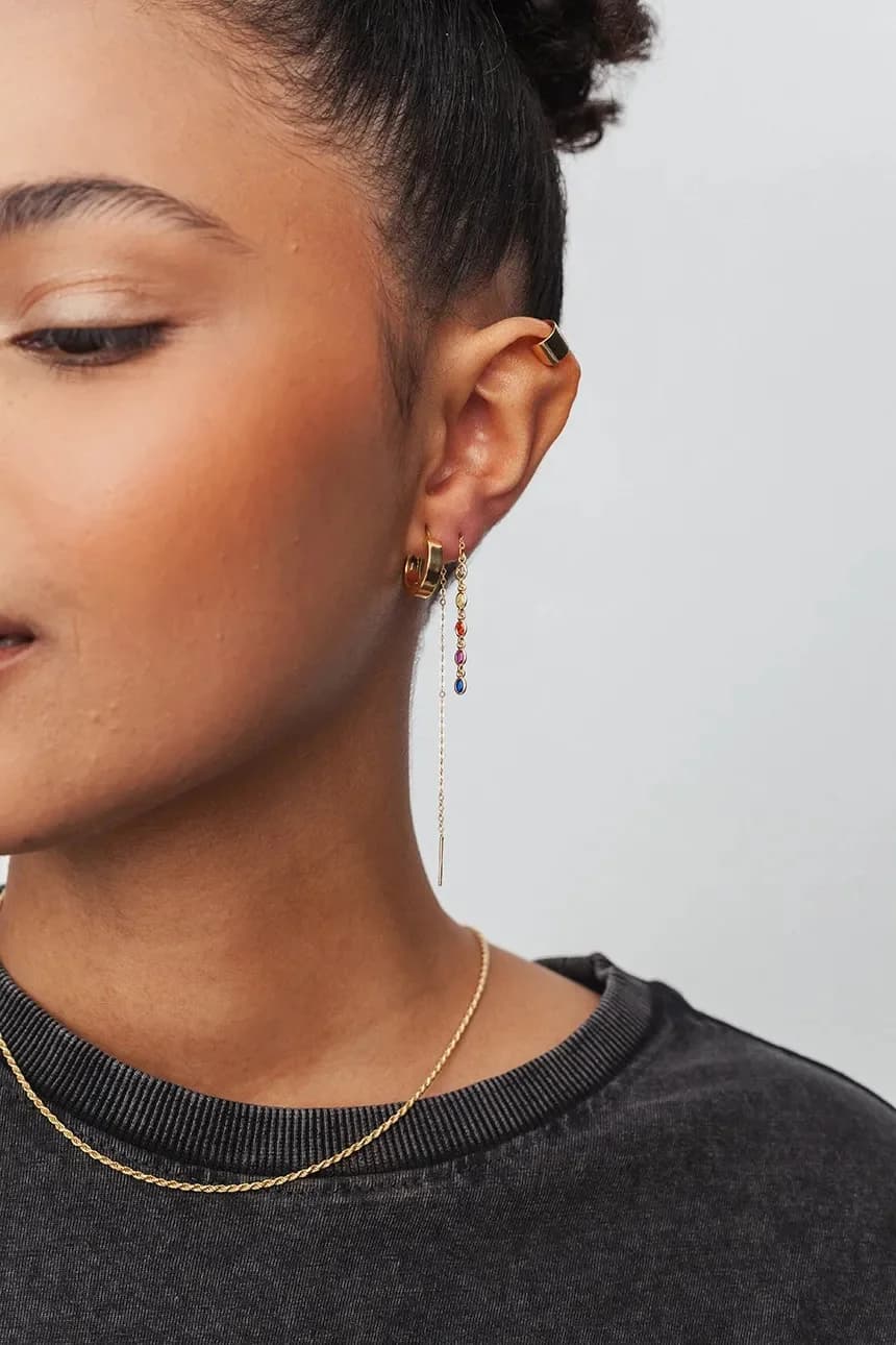 серебряные серьги САХАР с позолотой - фото 3