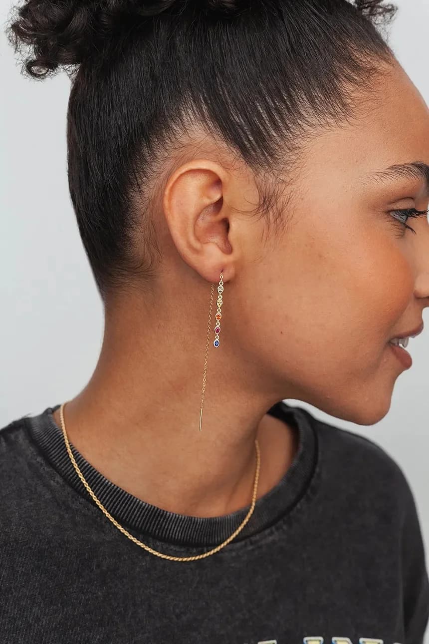 серебряные серьги САХАР с позолотой - фото 4