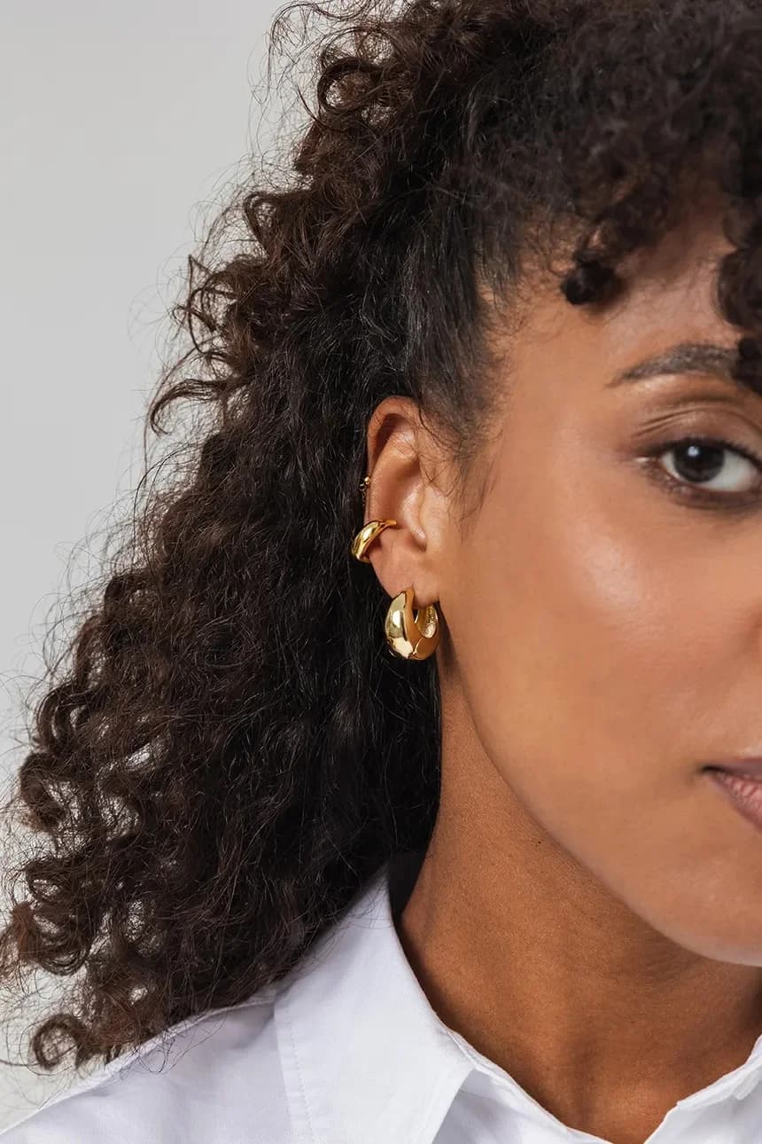 ВИНТАЖНАЯ позолоченная серьга - фото 5