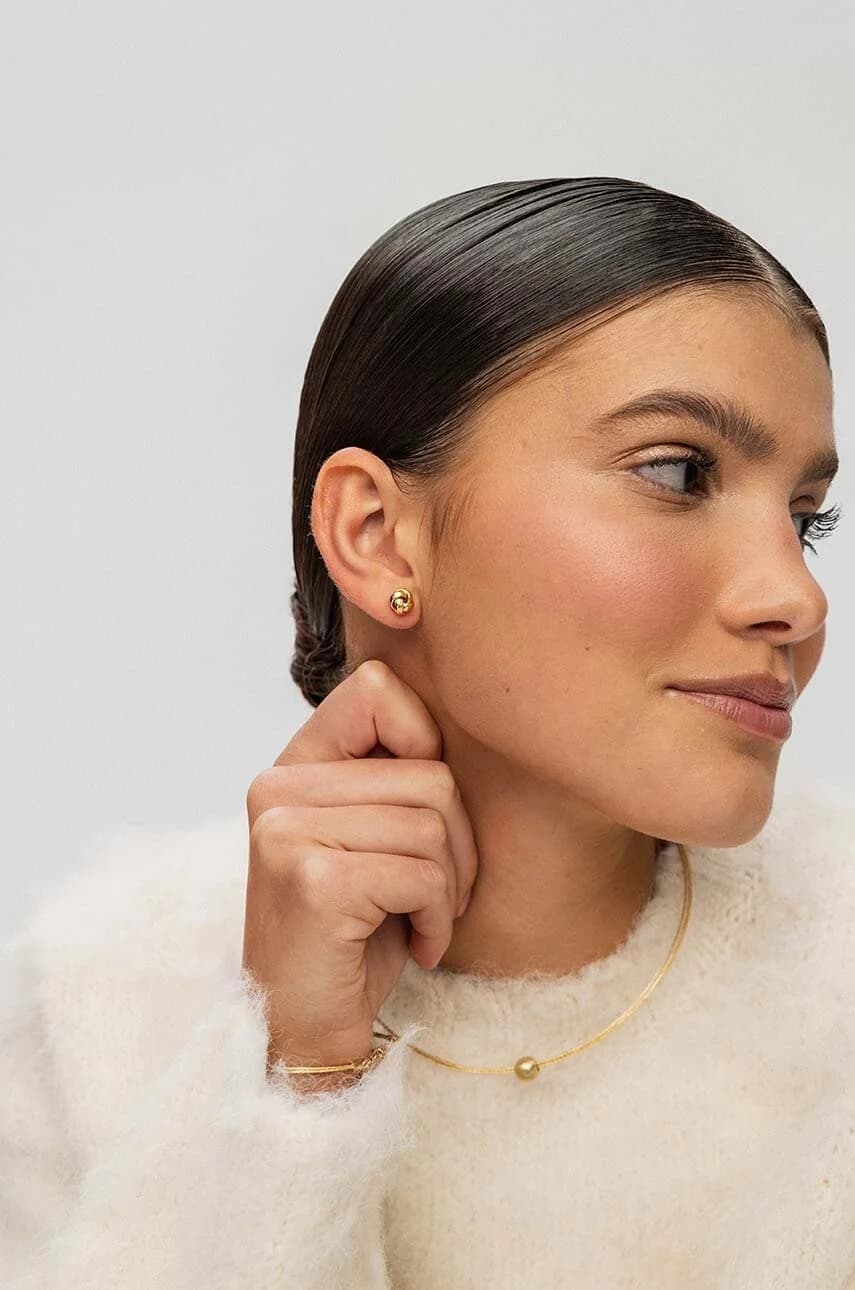 ВИНТАЖНЫЕ серебряные серьги с позолотой - фото 3