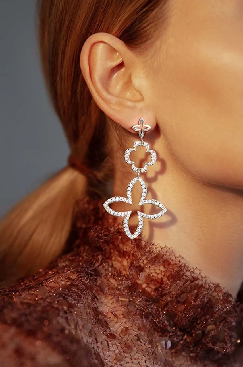 Посеребренные серьги Les Trésors de Lilou - фото 3