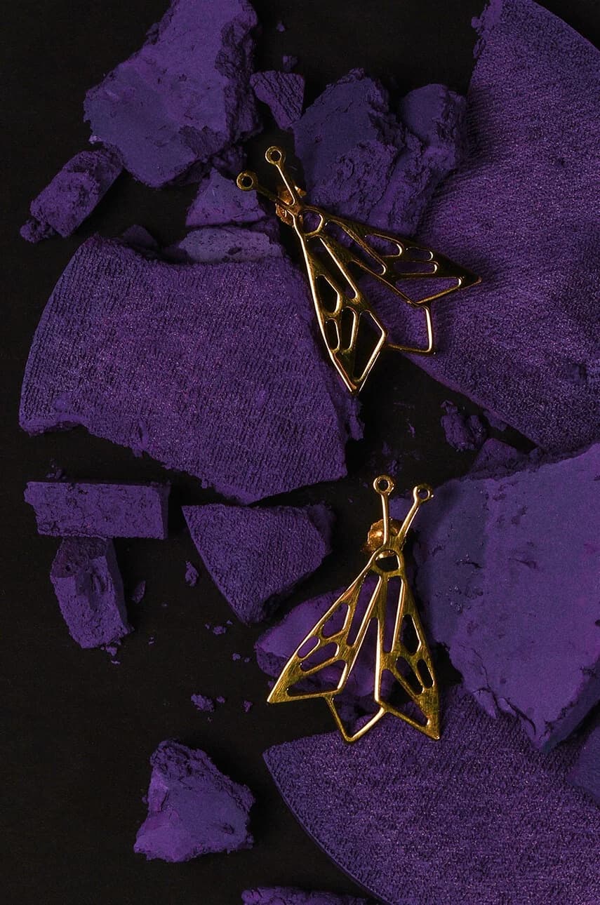 Позолоченные серебряные серьги