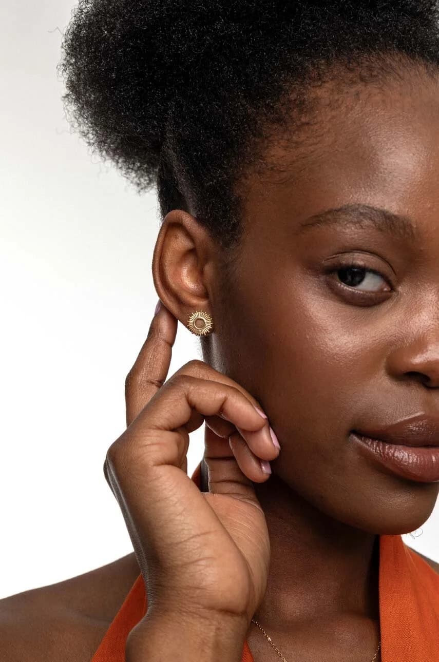 Позолоченные серьги BLAIR - фото 4