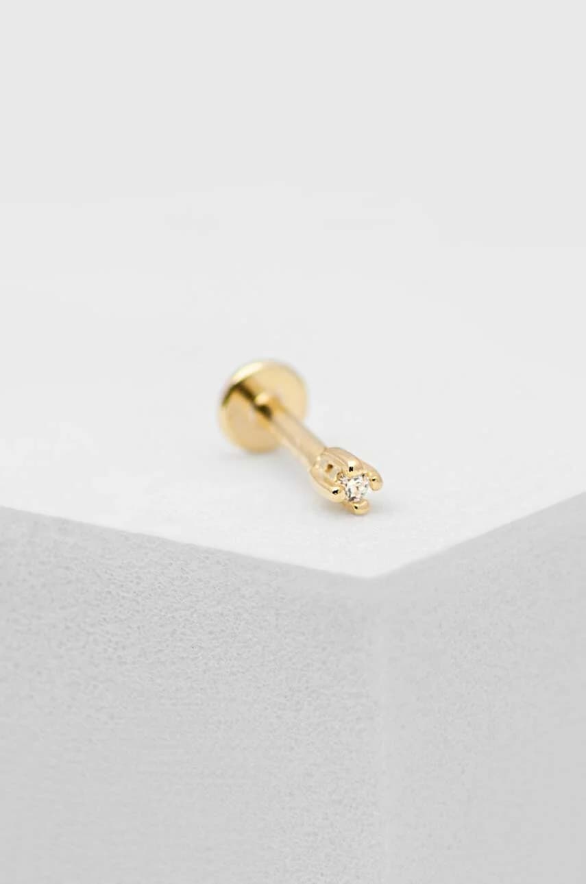 Позолоченная серебряная серьга ROCK IT - фото 2