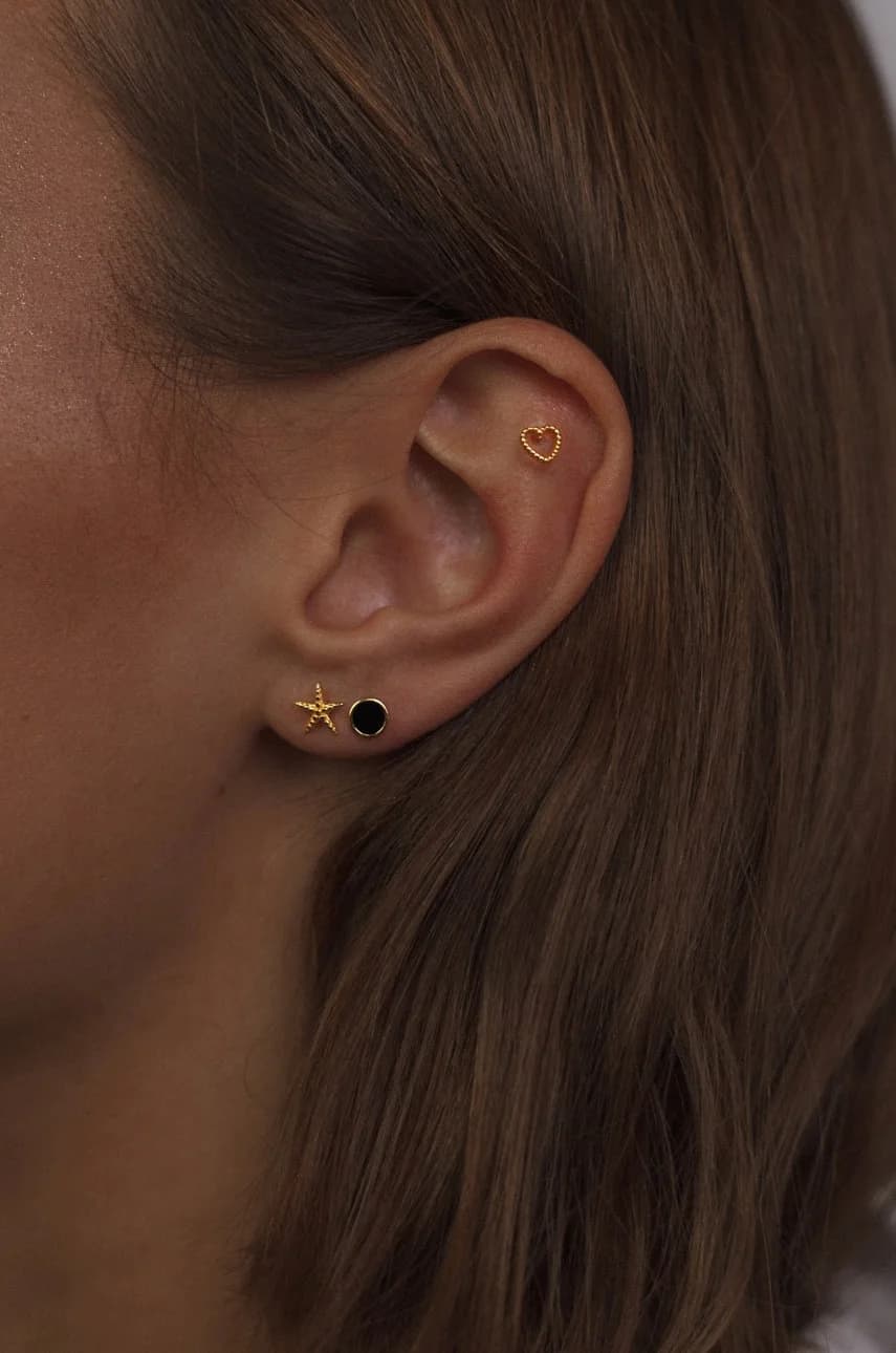 Позолоченная серебряная серьга Piercing Rock It - фото 2