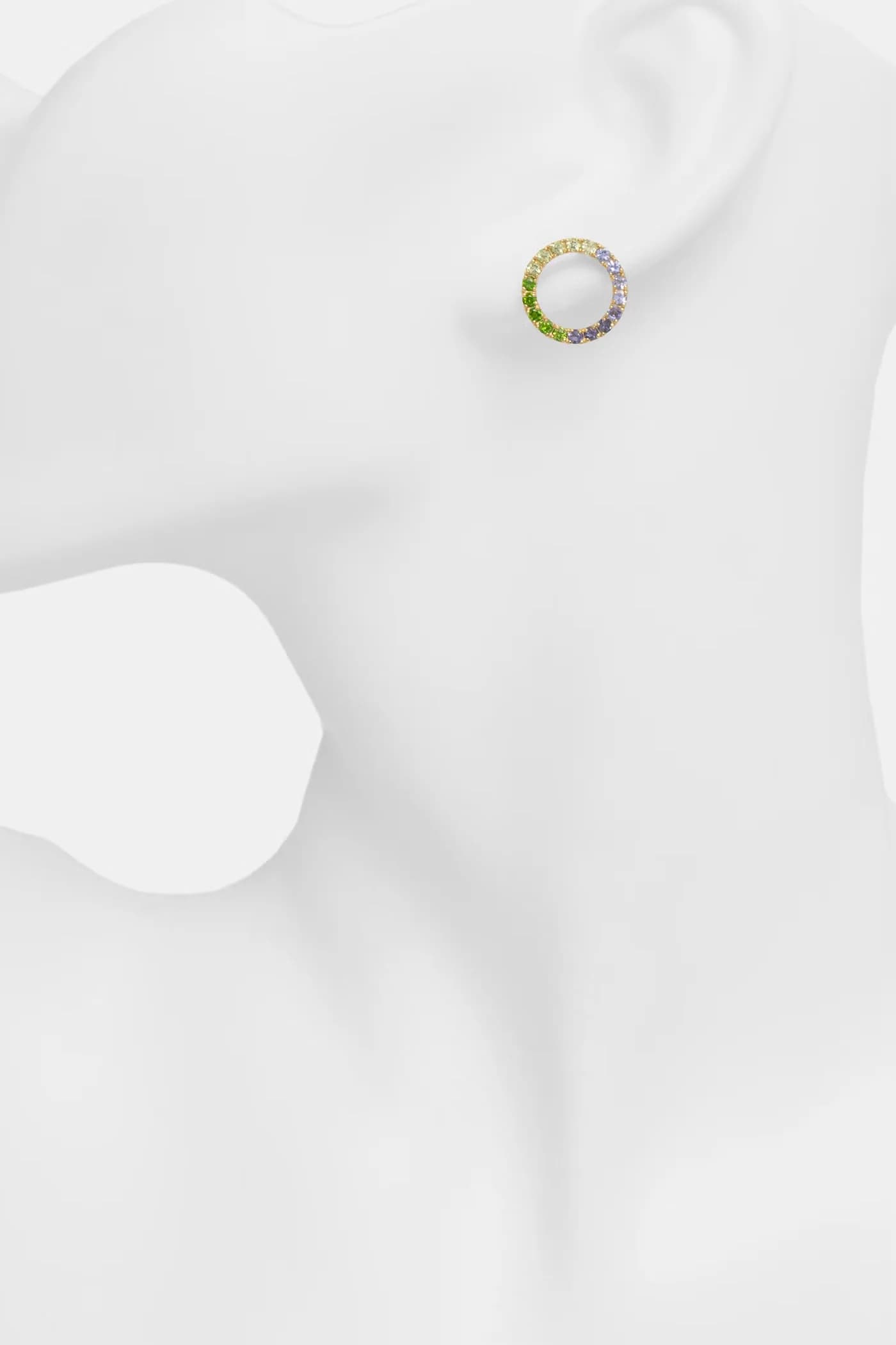 Позолоченные серебряные серьги - фото 3