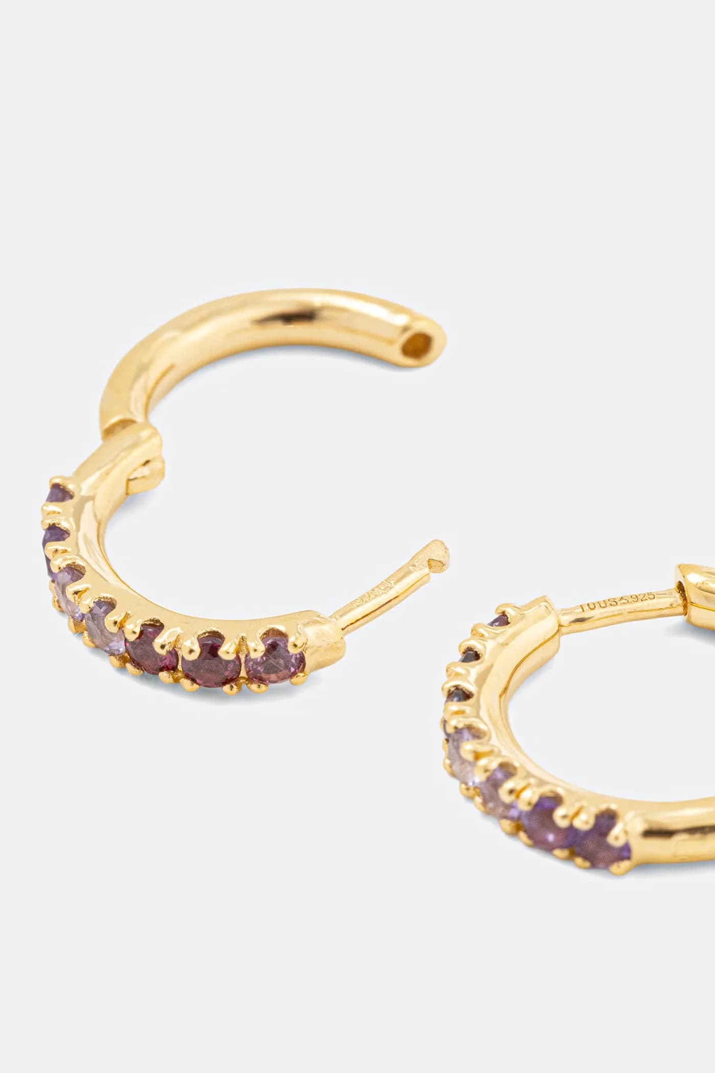 Позолоченные серебряные серьги - фото 2