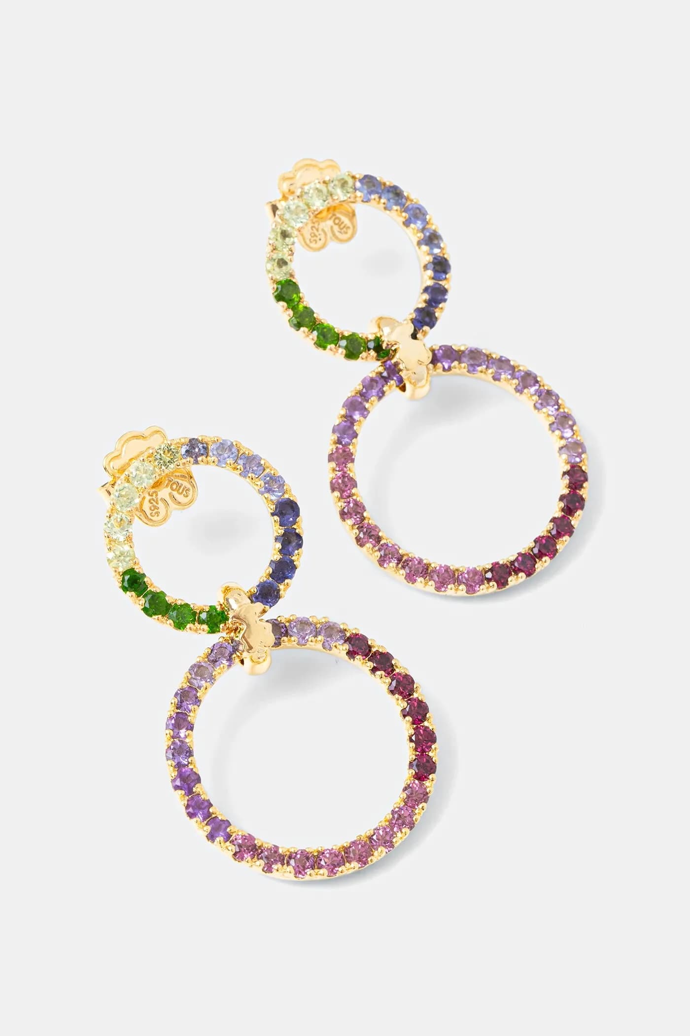 Позолоченные серебряные серьги