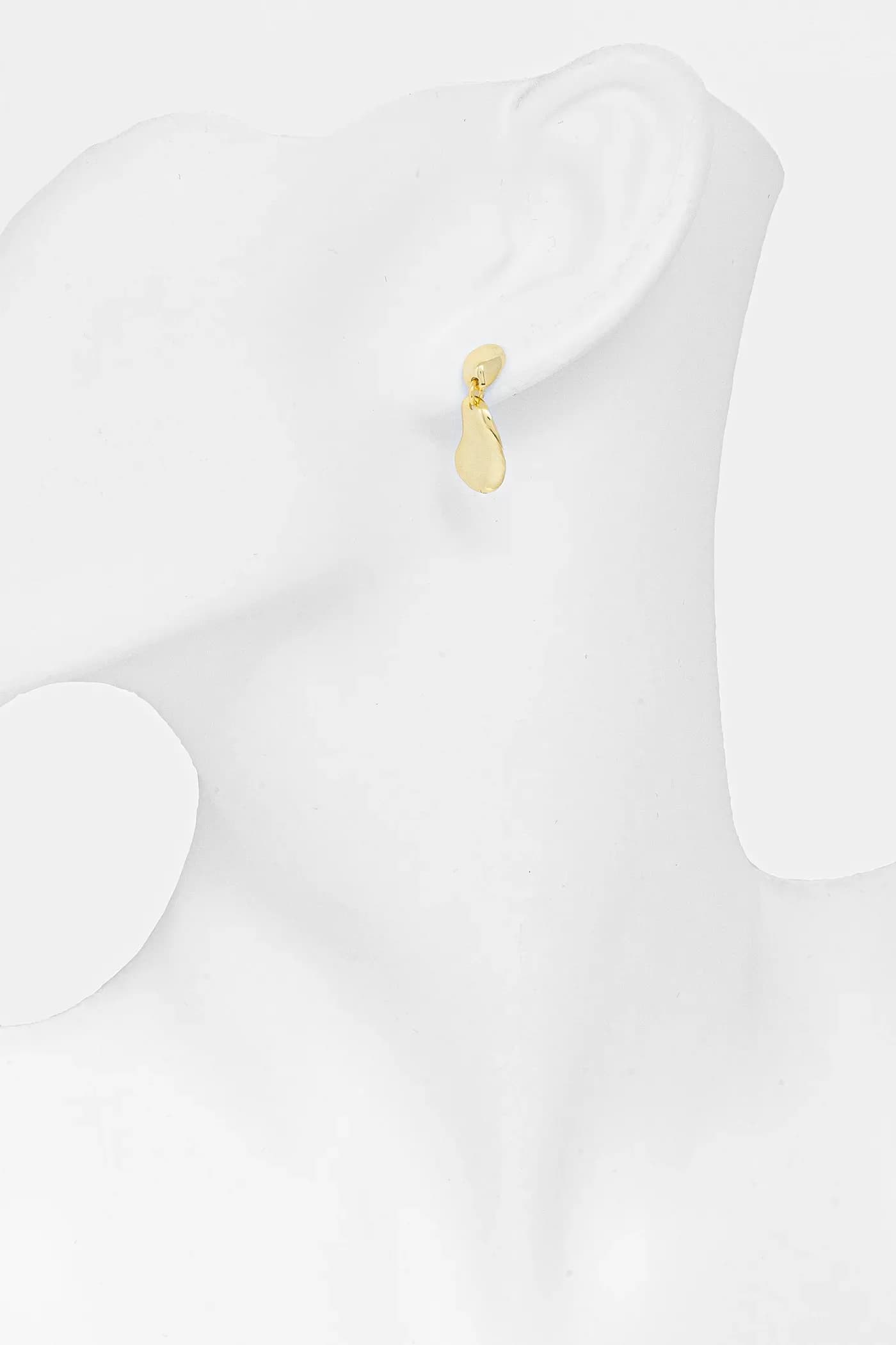 Позолоченная серебряная серьга - фото 2