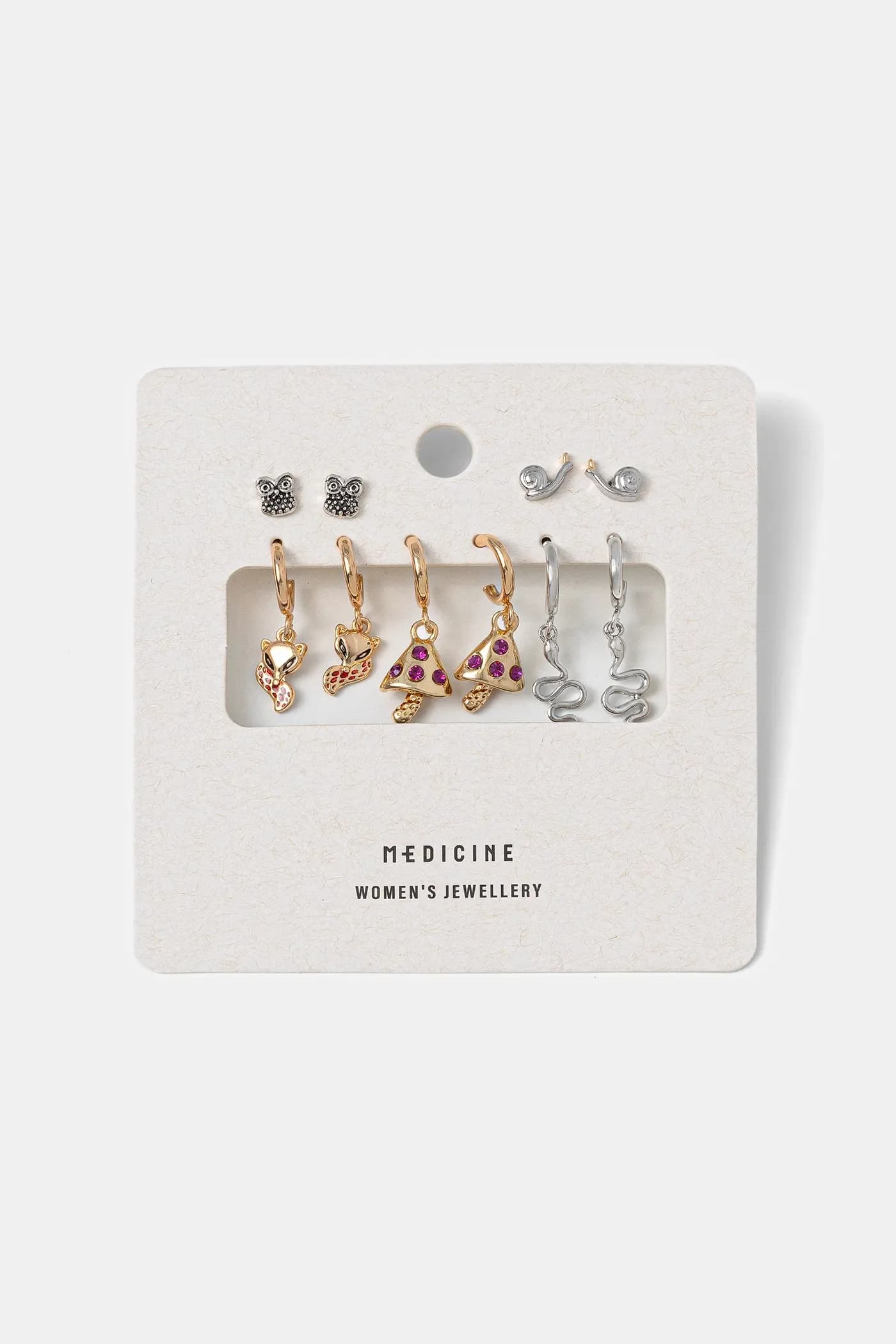 5 пар сережек