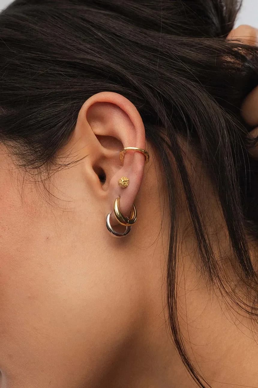 ВИНТАЖНАЯ позолоченная серьга - фото 4