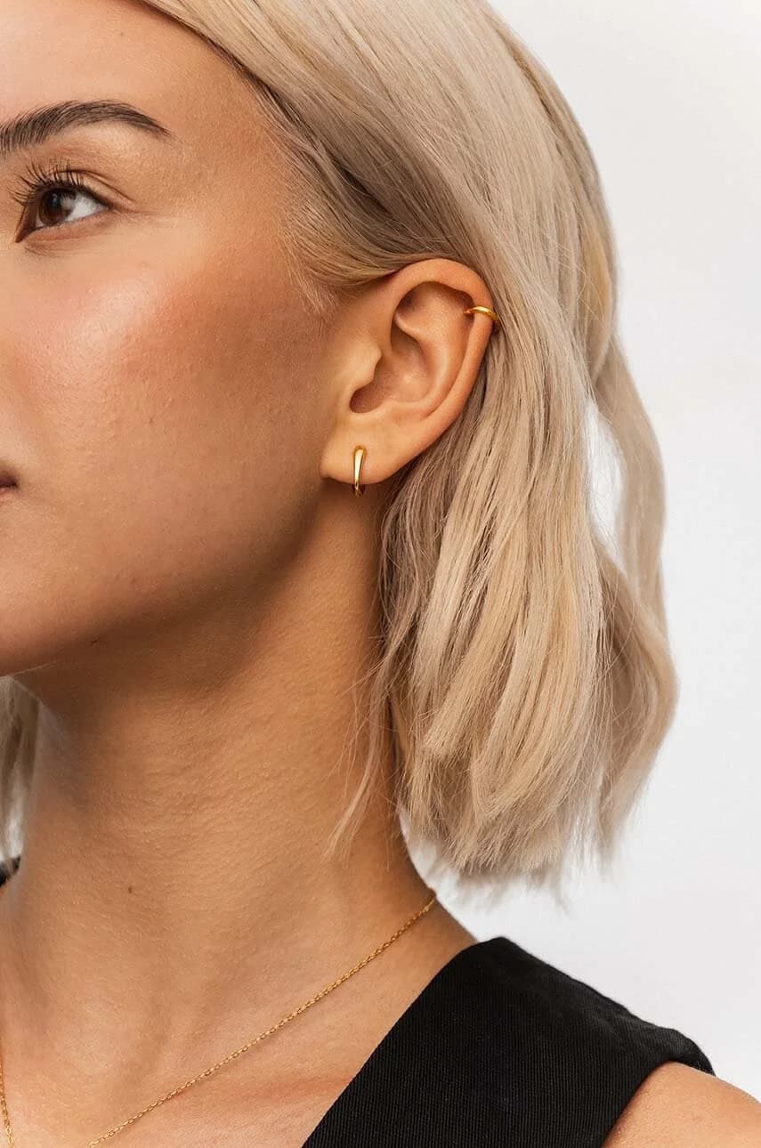 МОДНЫЕ серебряные серьги с позолотой - фото 3