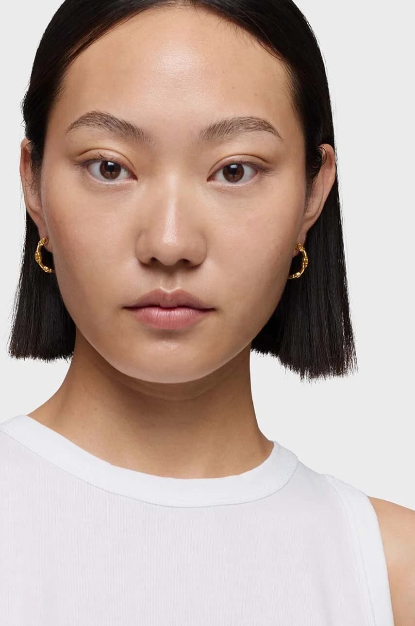 Позолоченные серебряные серьги Manifesto - фото 5