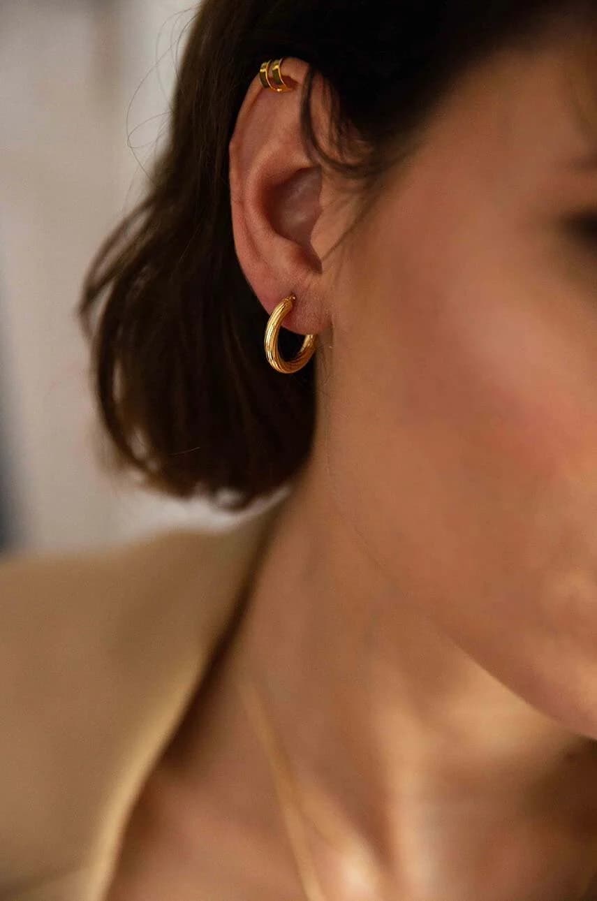 МОДНЫЕ позолоченные серьги - фото 2