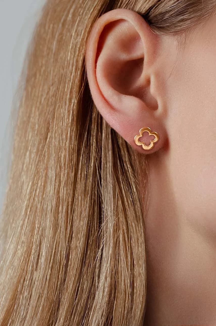 Ажурные серьги клевер - фото 2